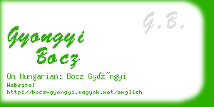 gyongyi bocz business card